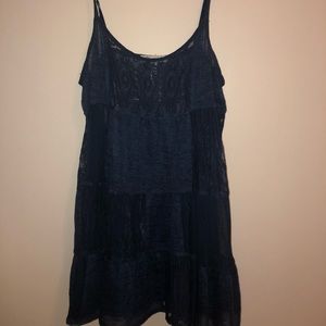 Dark blue lace tank